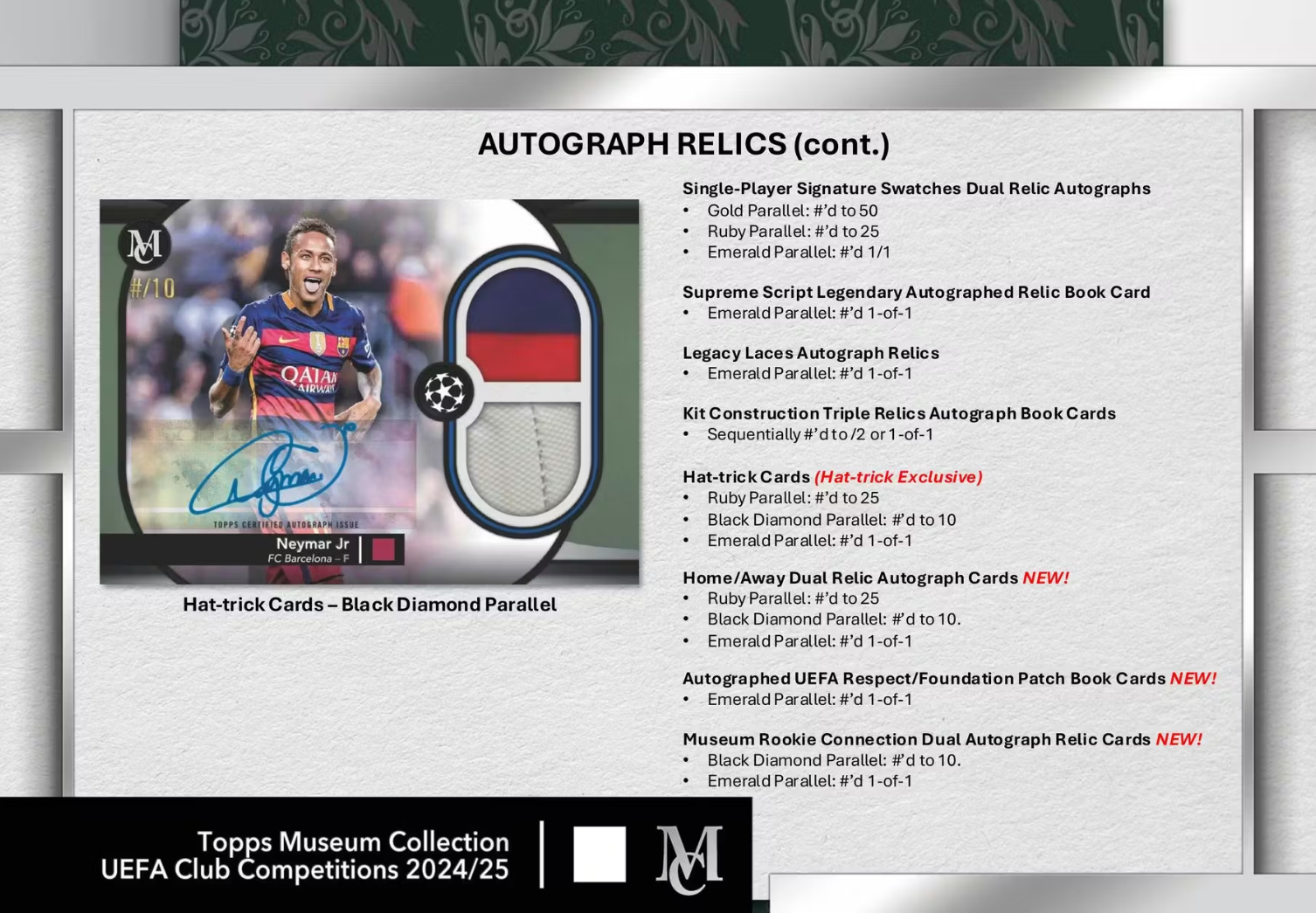 2024-25 Topps UEFA Club Competitions Museum Collection Soccer Hobby Box (Pre Order)