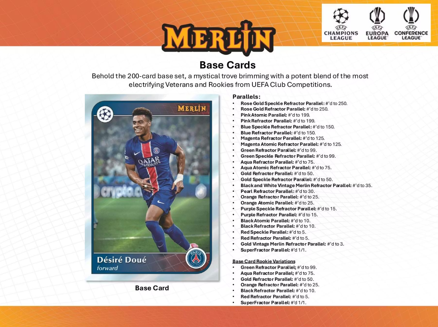 2024-25 Topps Chrome Merlin UEFA Club Competitions Soccer Hobby Box