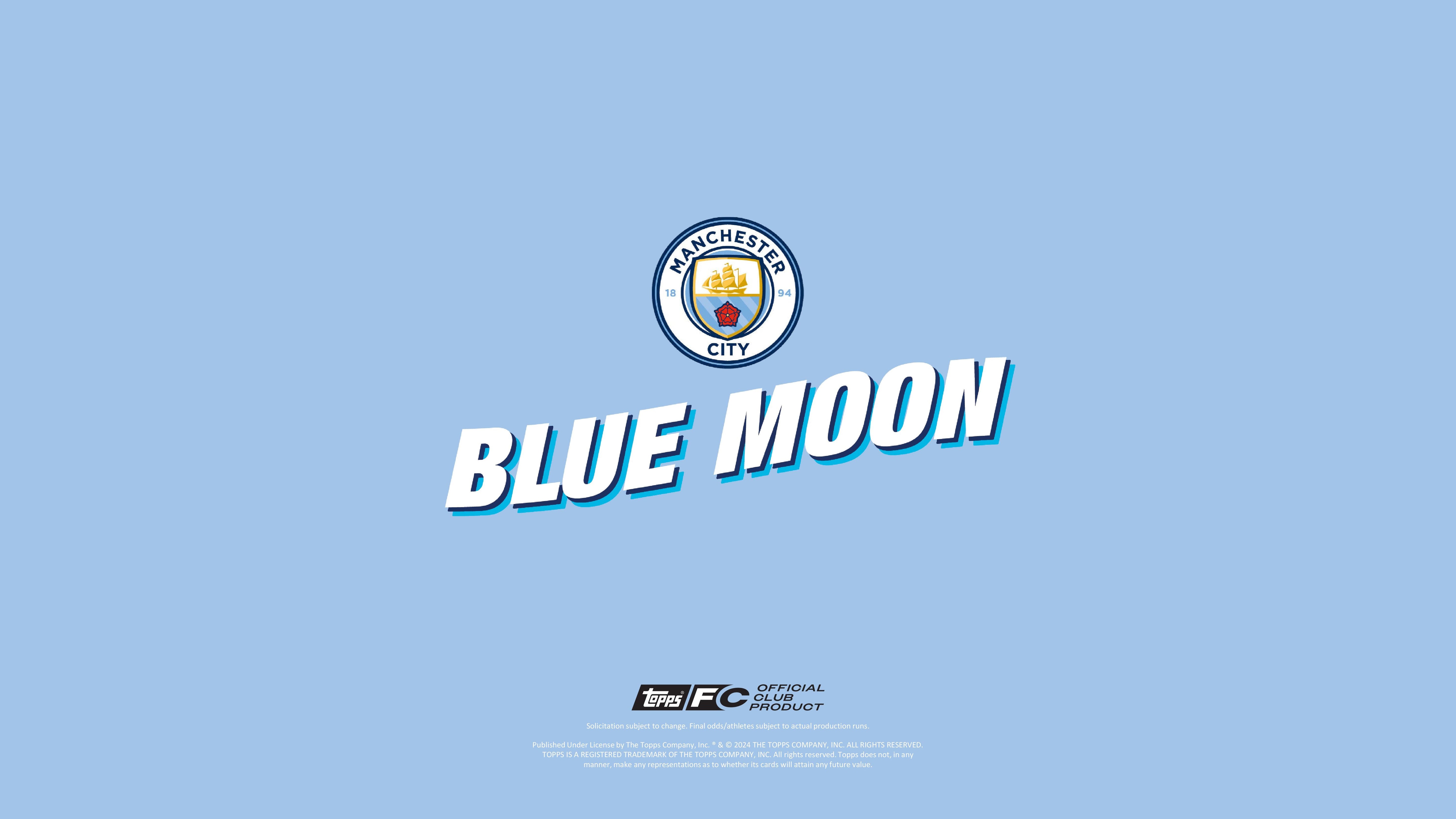2024-25 Topps Blue Moon Manchester City Soccer Set Box