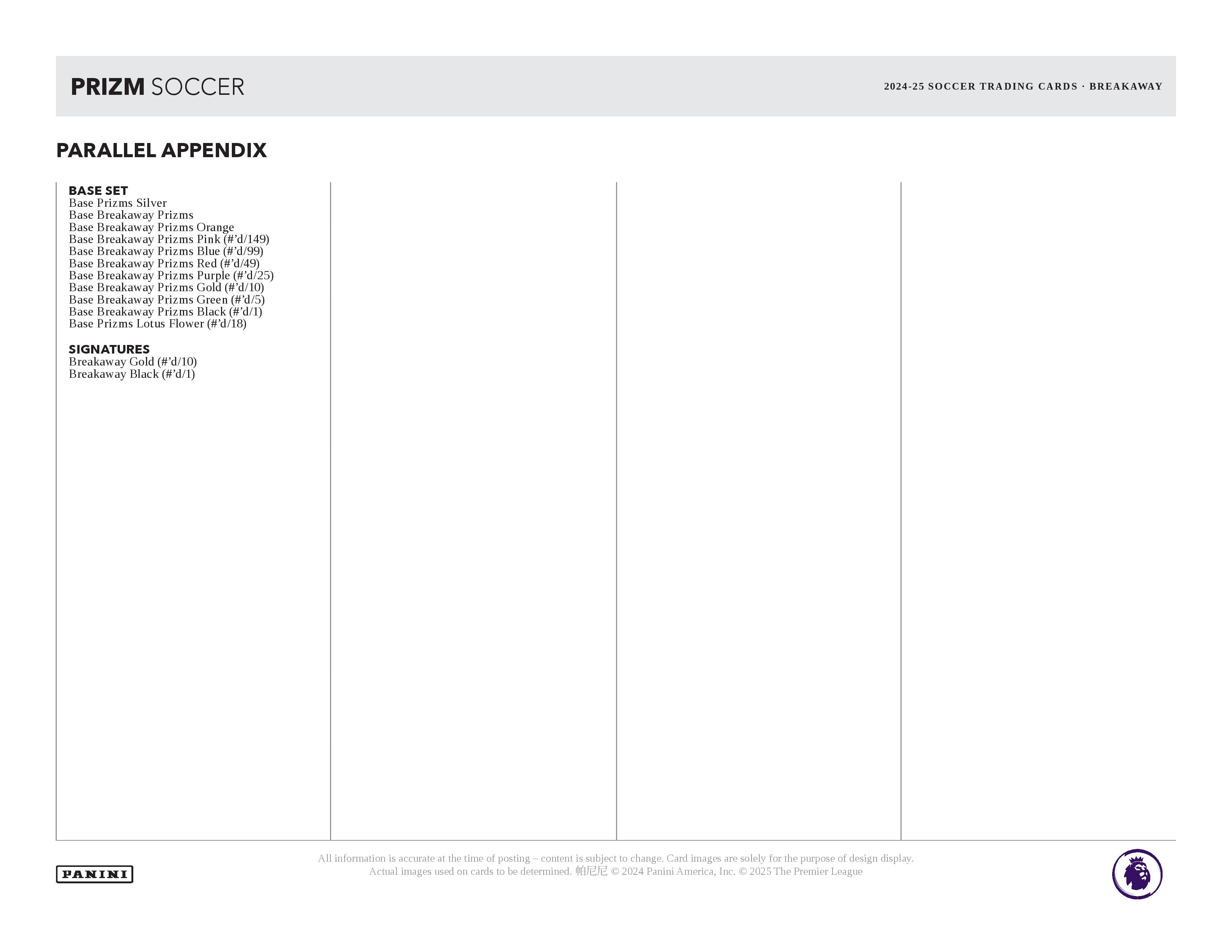 2024-25 Panini Prizm Premier League Soccer Breakaway Box