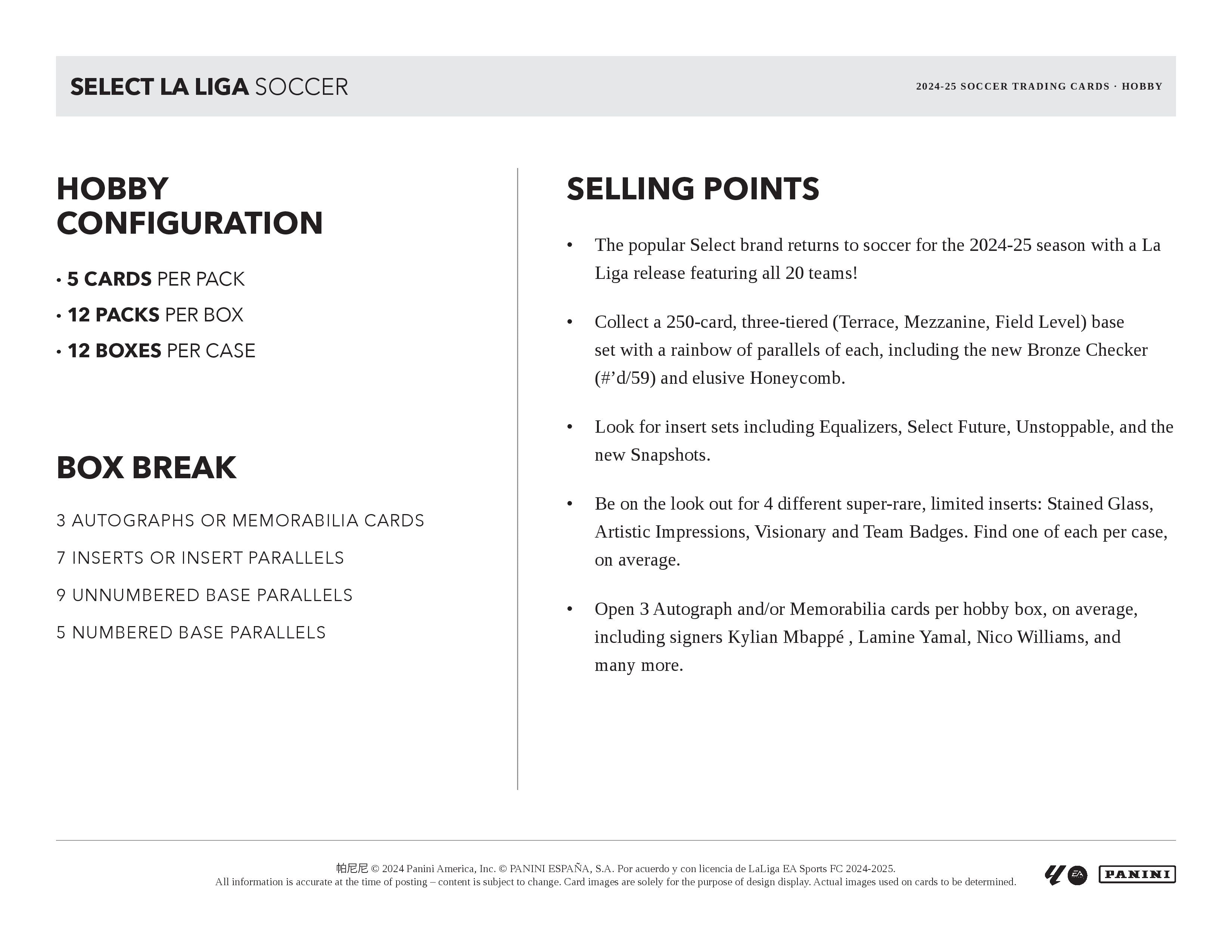 2024-25 Panini Select La Liga Soccer Hobby Box