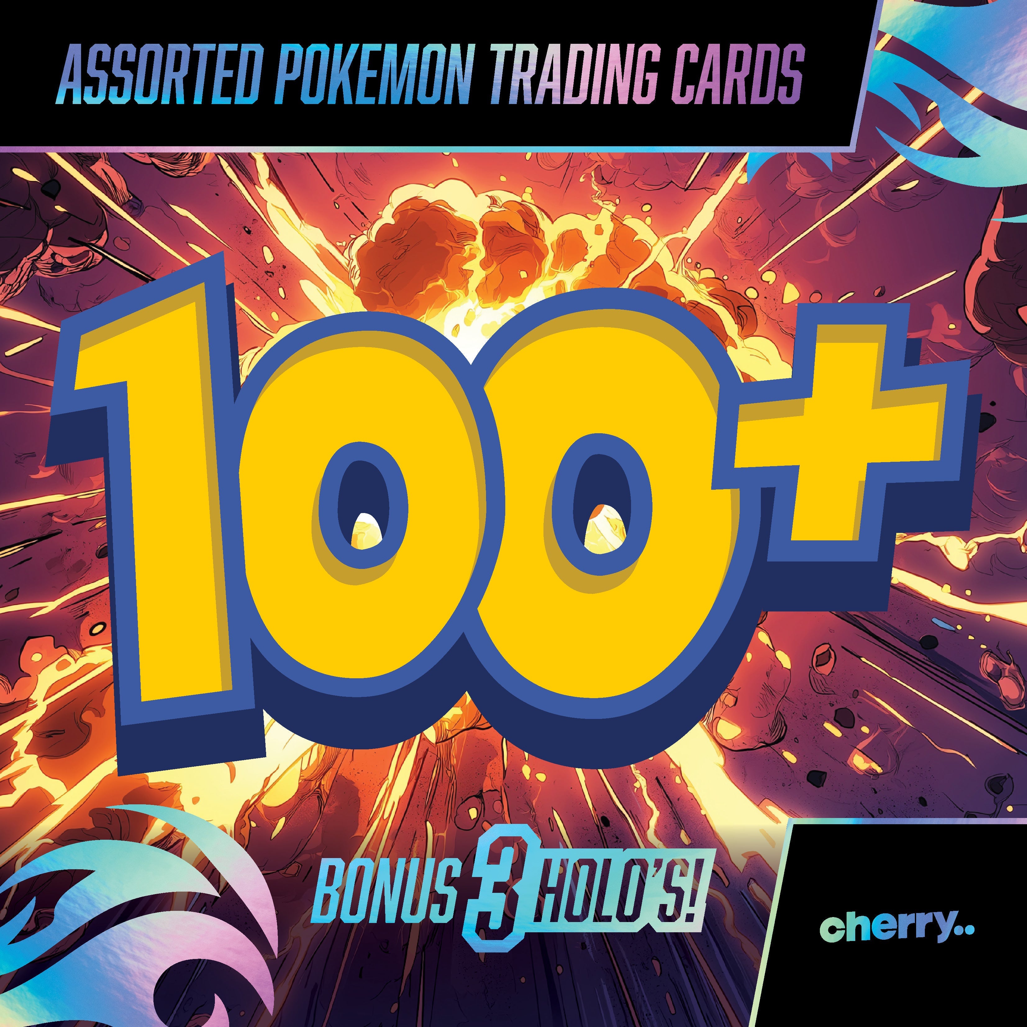 Pokemon TCG Random Assorted 100-Card Value Lot - Bonus Holos