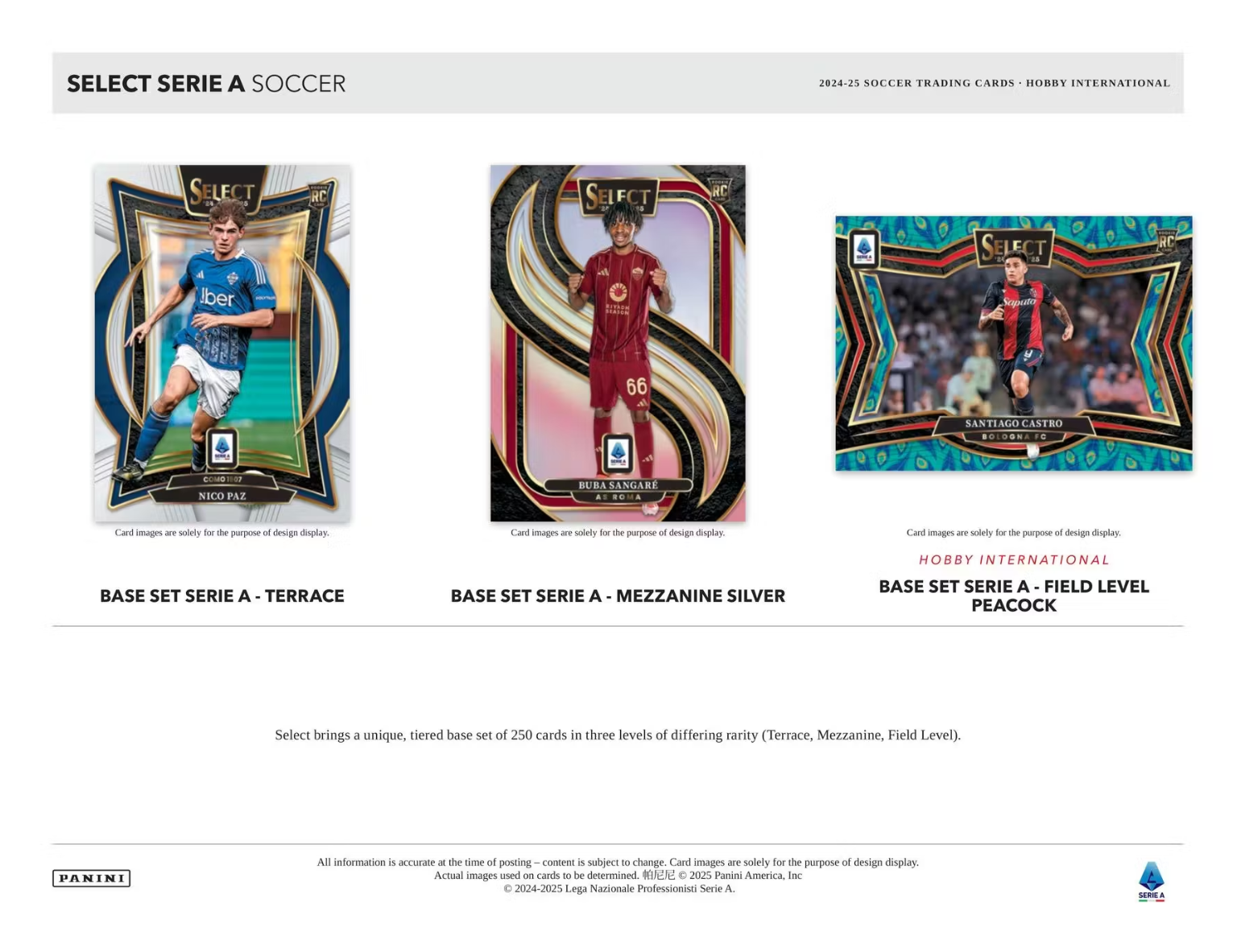2024-25 Panini Select Serie A Soccer International Hobby Box