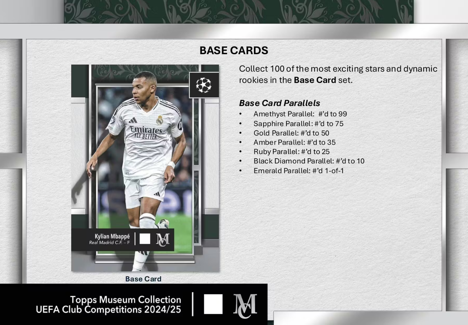 2024-25 Topps UEFA Club Competitions Museum Collection Soccer Hobby Box (Pre Order)