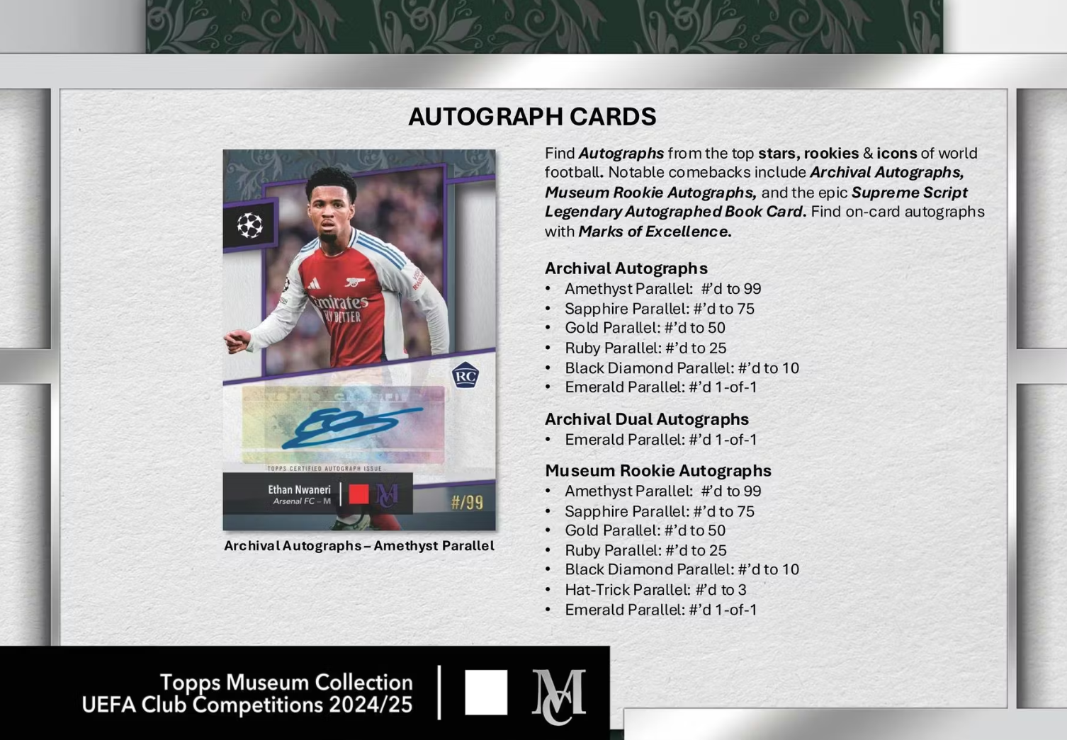 2024-25 Topps UEFA Club Competitions Museum Collection Soccer Hobby Box (Pre Order)