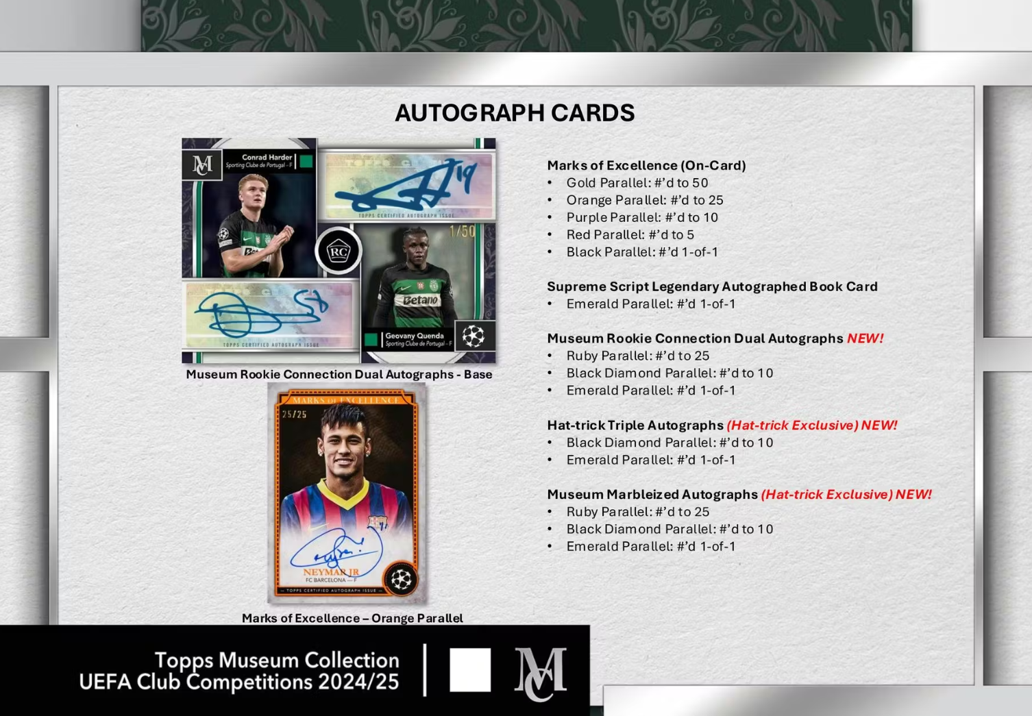 2024-25 Topps UEFA Club Competitions Museum Collection Soccer Hobby Box (Pre Order)