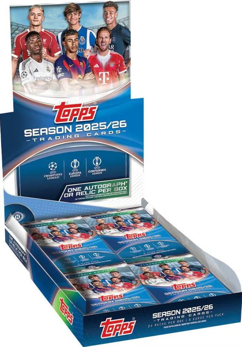 2025-26 Topps UEFA Club Competitions Soccer Hobby Box (Pre Order)
