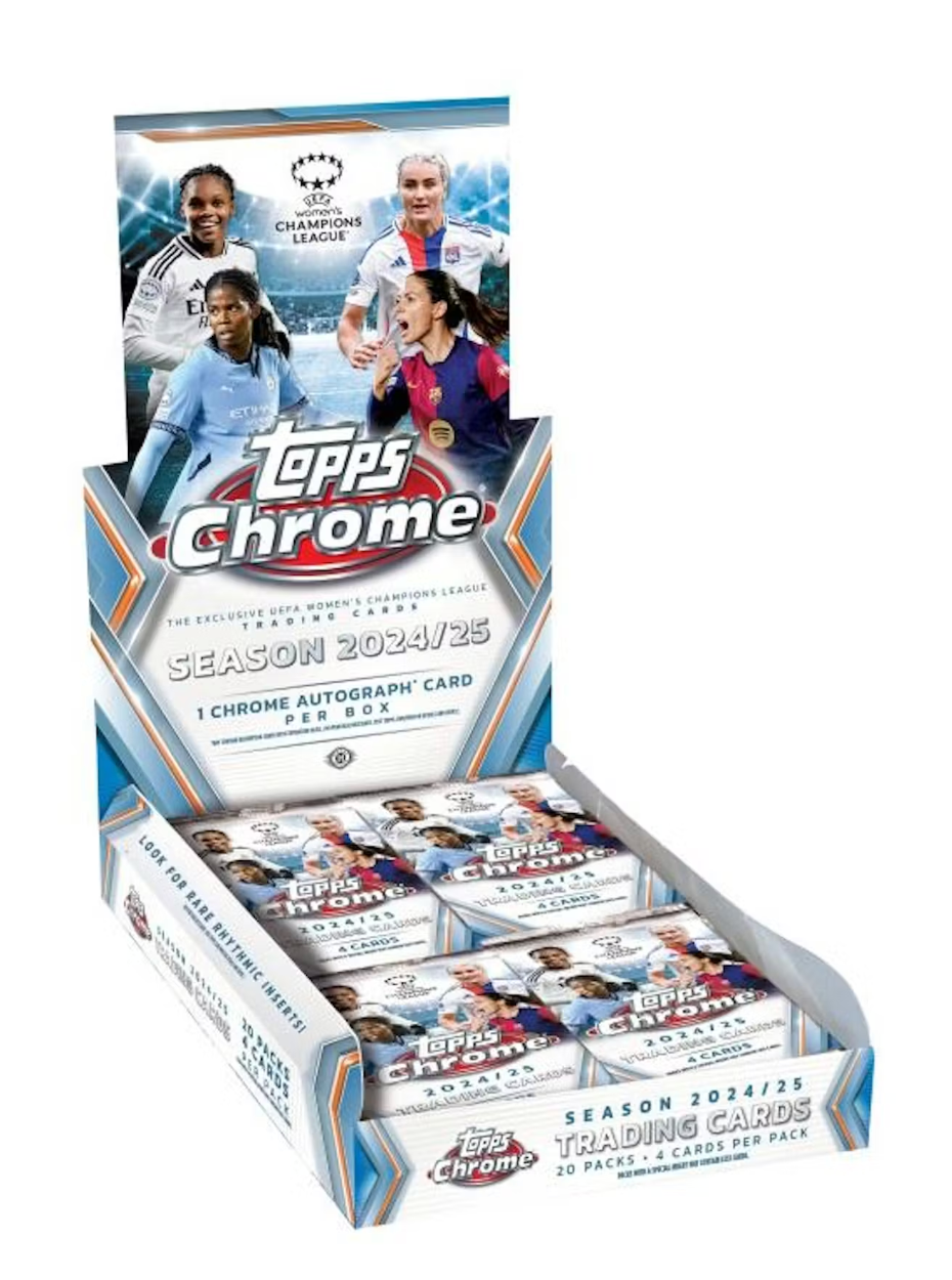 2024-25 Topps Chrome UEFA Women's Champions League Soccer Hobby Box