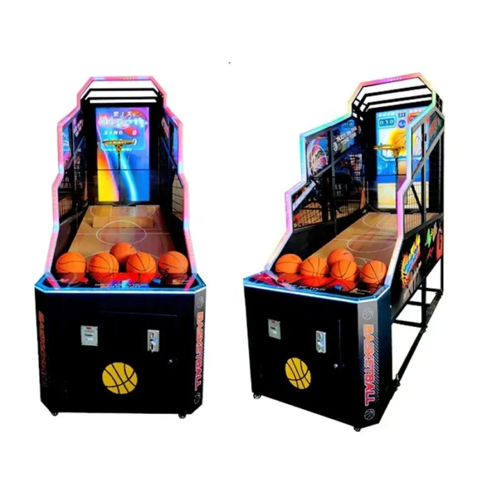 55-Inch English Coin Operated Arcade Basketball Shoot Games Machine - Image 3