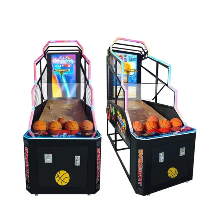 55-Inch English Coin Operated Arcade Basketball Shoot Games Machine - Image 4