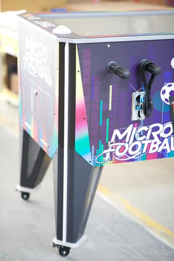 Micro Football™ Foosball Table with Soccer Ball Elevator Center, Digital Score Boards, and LED Neon Cabinet Lights - Image 11