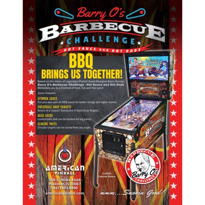 American Pinball Barry O's BBQ Challenge Pinball Machine - Image 6