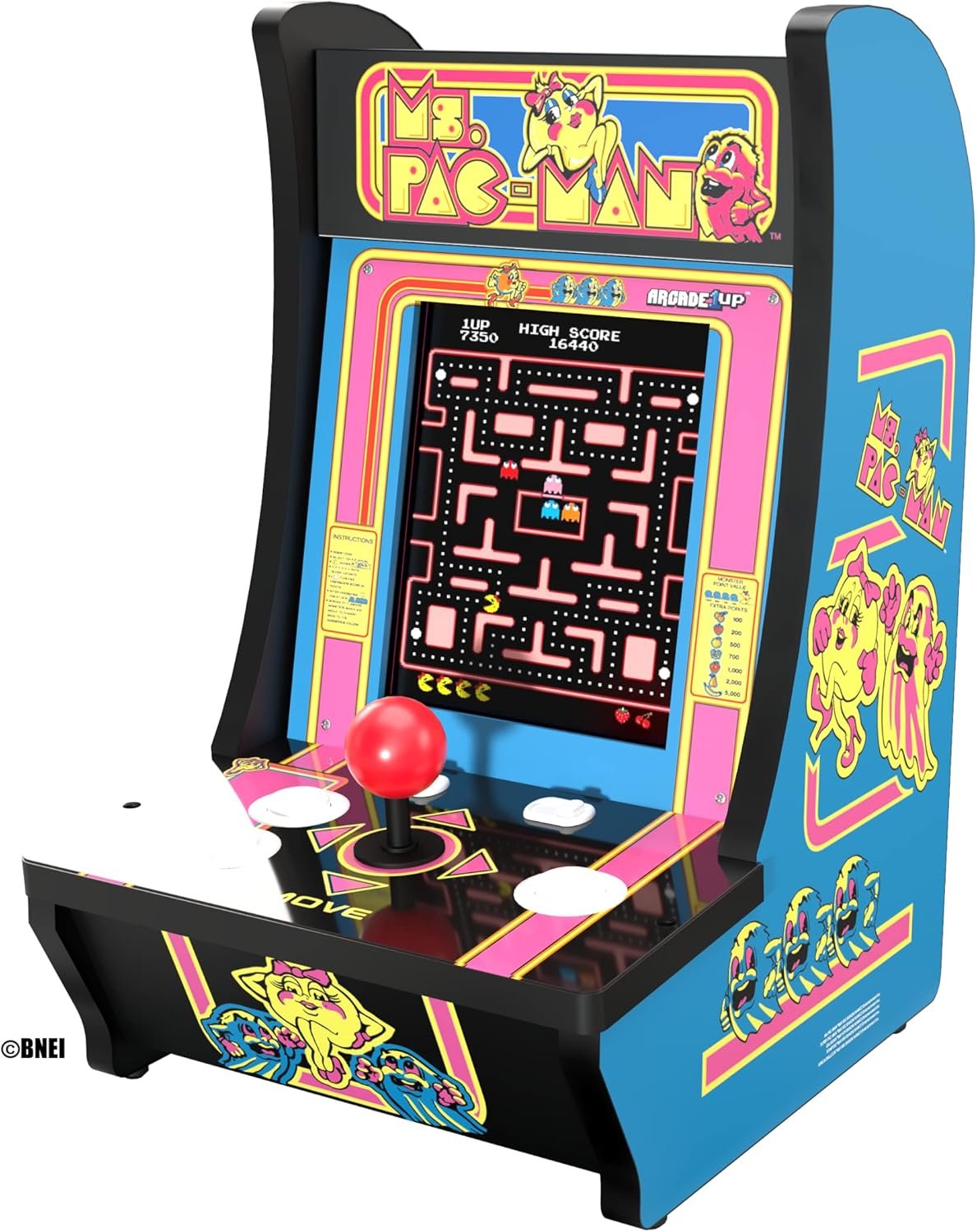 81E9djHVZsL._AC_SL1500-1 Arcade1Up Ms. Pac-man 5-Game Micro Player Mini Arcade Machine - Image 1