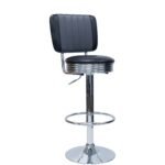 Retro Adjustable Bar Stool with Backrest