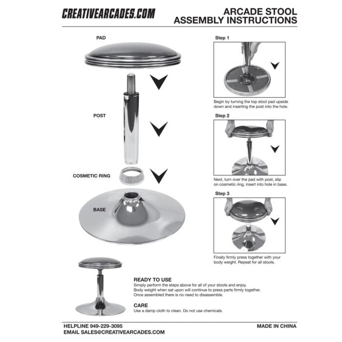 Adjustable Cocktail Barstool - Image 4