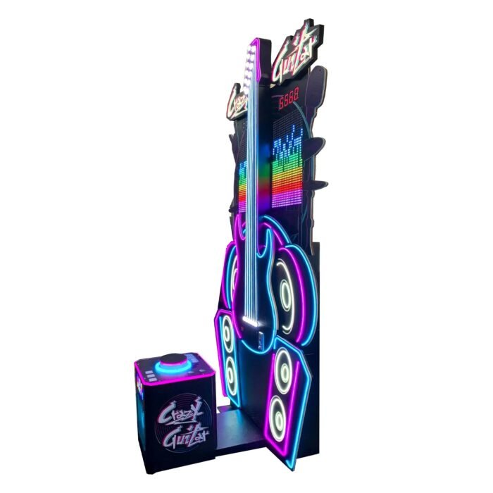 Crazy Guitar™  Neon Light High Striker Hammer Arcade - Image 4