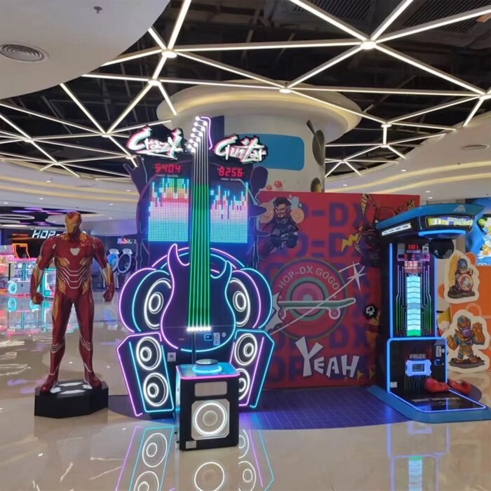 Crazy Guitar™  Neon Light High Striker Hammer Arcade - Image 7