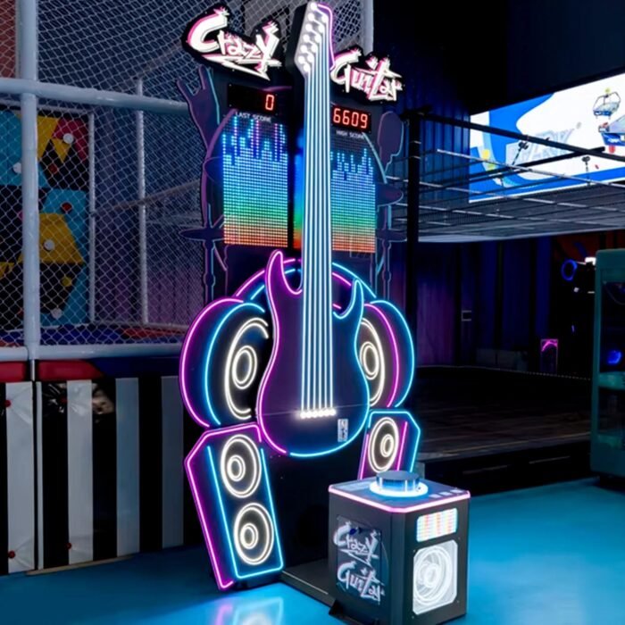 Crazy Guitar™  Neon Light High Striker Hammer Arcade - Image 9
