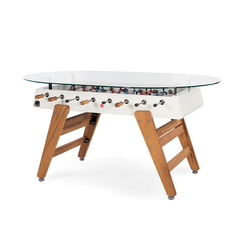 Dining_Foosball_Table_RS3_Wood_Oval_-_White RS Barcelona RS3 Wood Dining Foosball Table - Image 1