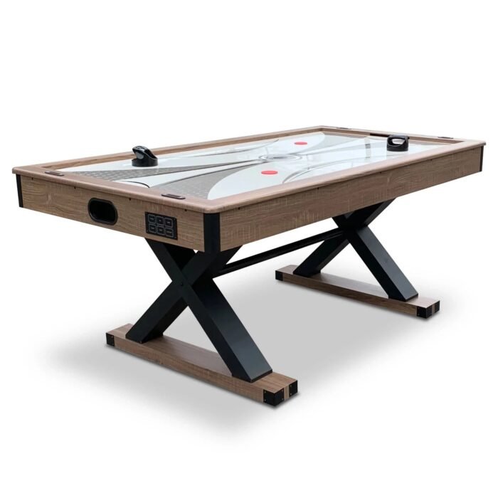 Hathaway Games Excalibur 6-ft Air Hockey Table with LED Scoring and Table Tennis Top - Image 2
