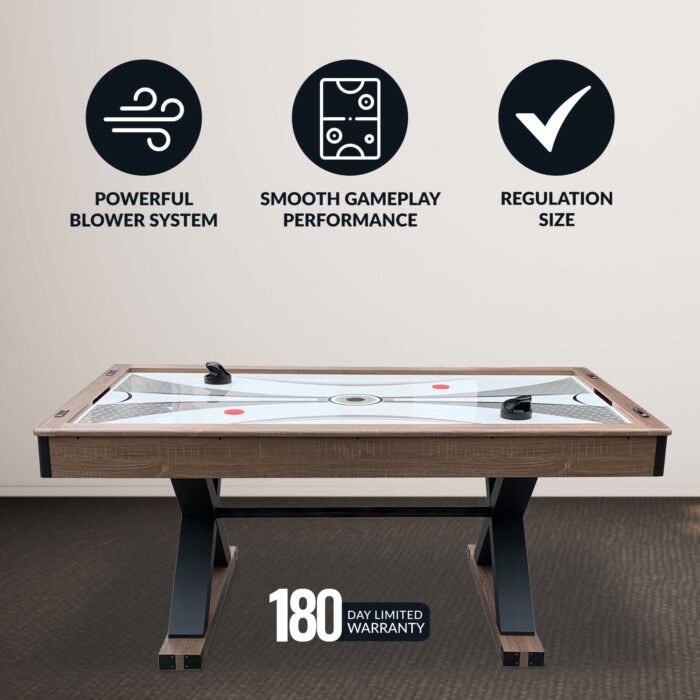Hathaway Games Excalibur 6-ft Air Hockey Table with LED Scoring and Table Tennis Top - Image 5