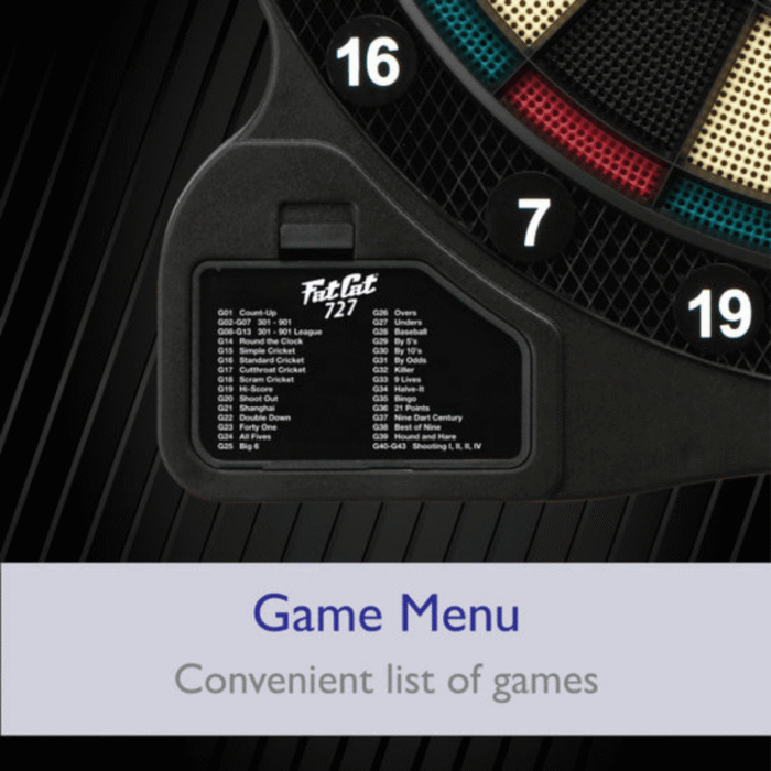 Fat Cat 727 Electronic Dartboard - Image 3