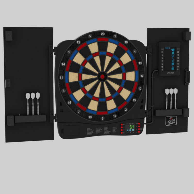 Fat Cat Cam Electronic Dartboard left side view