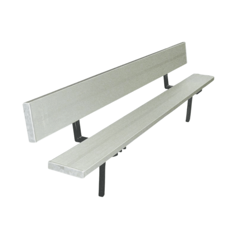 First Team Teammate Fixed Outdoor Player Bench with backrest