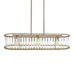 HJ Scott Vintage Brass with Glass Fringe Light