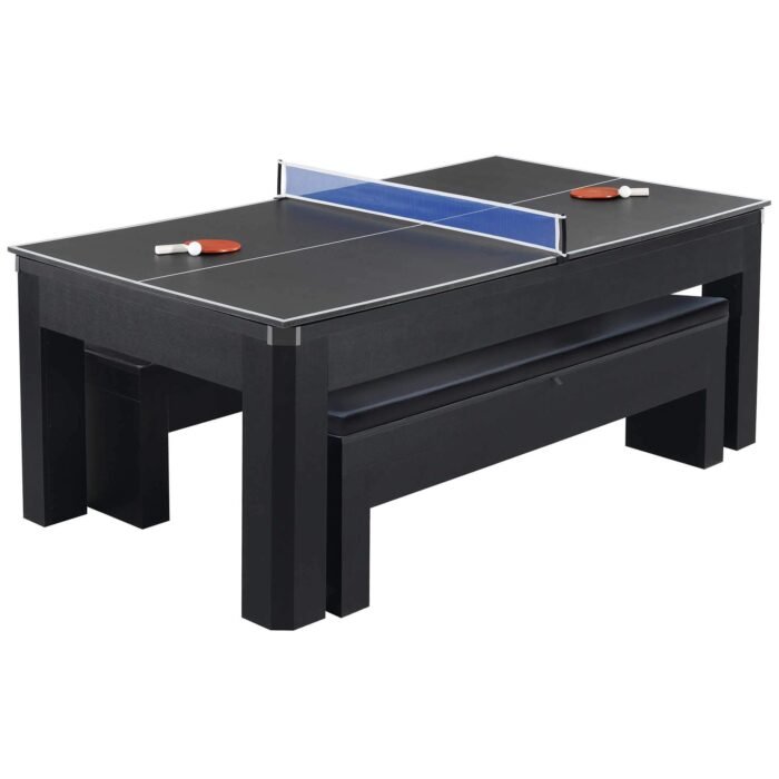 Hathaway Games Park Avenue 7-ft Pool Table Combo Set with Benches - Image 4