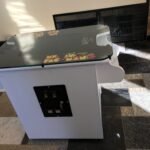 MS PACMAN COCKTAIL ARCADE IN All WHITE , PLAYS MS PACMAN AND GALAGA TOO-FREE SHIPPING- 1 YEAR PARTS WARRANTY