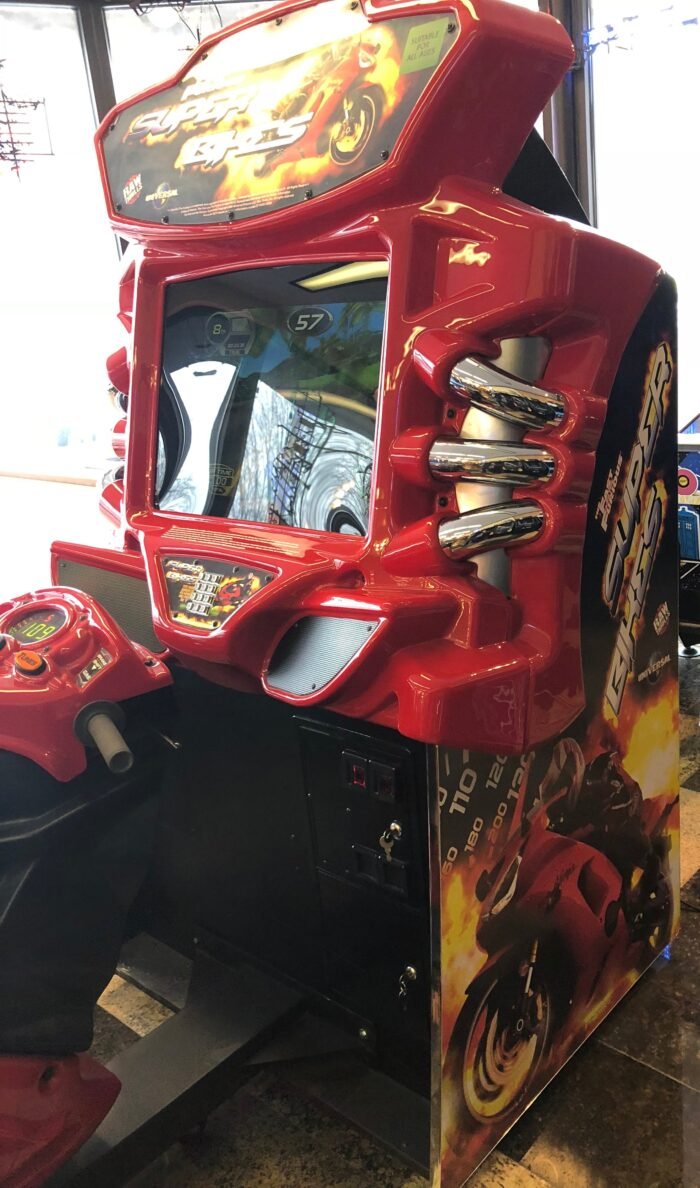 Fast & Furious Super Bike Sit Down Arcade Game By Raw Thrills, Refurbished , LCD Monitor, Sharp-HEAVY DUTY, COIN OPERATED, COMMERCIAL GRADE WITH FREE PLAY OPTION - Image 3