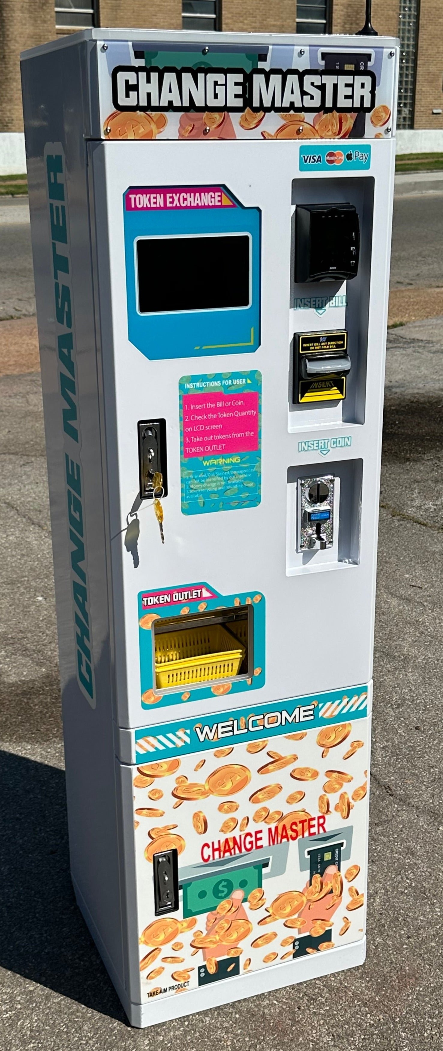 IMG_2676 Change Master Machine – Convert Bills & Cards to Coins or Tokens for Arcades & Vending - Image 1