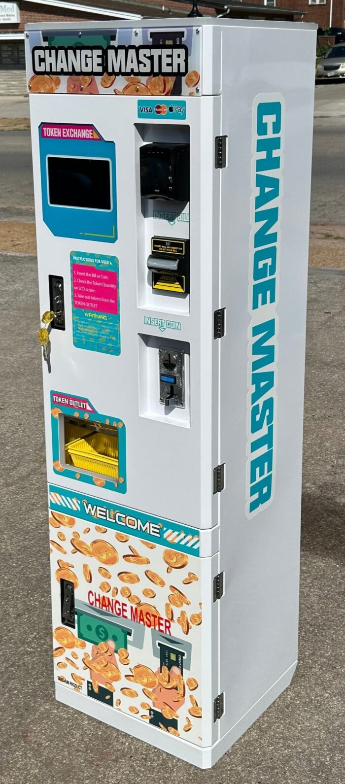 Change Master Machine – Convert Bills & Cards to Coins or Tokens for Arcades & Vending - Image 5
