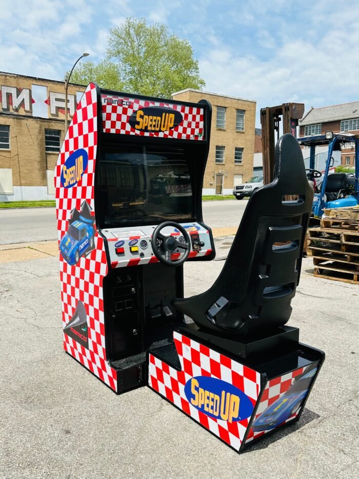 SPEED UP DRIVING GAME REFURBISHED- NEW MONITOR-HEAVY DUTY, COIN OPERATED, COMMERCIAL GRADE WITH FREE PLAY OPTION - Image 2
