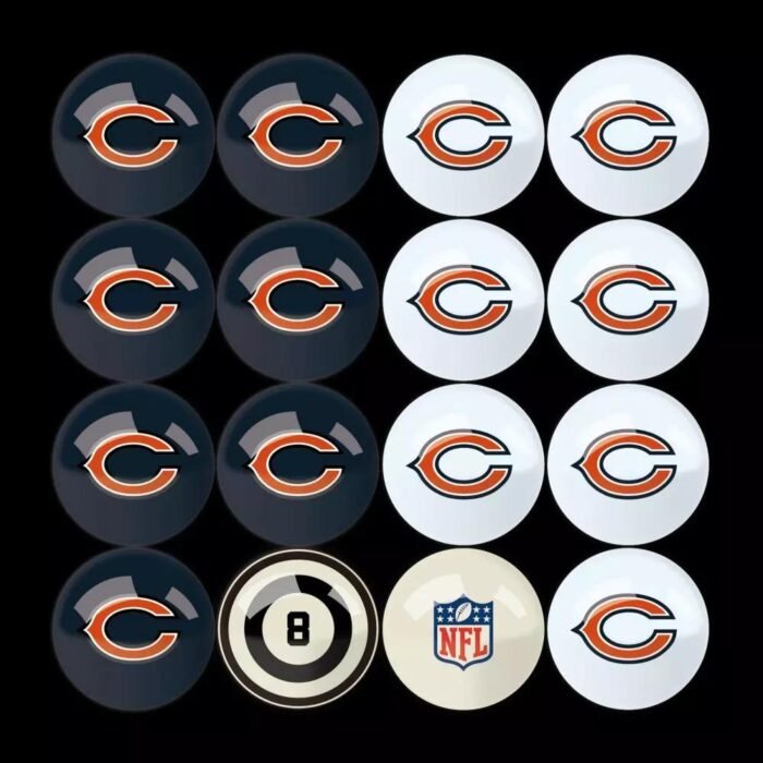 Imperial Chicago Bears Billiard Balls with Numbers - Image 3