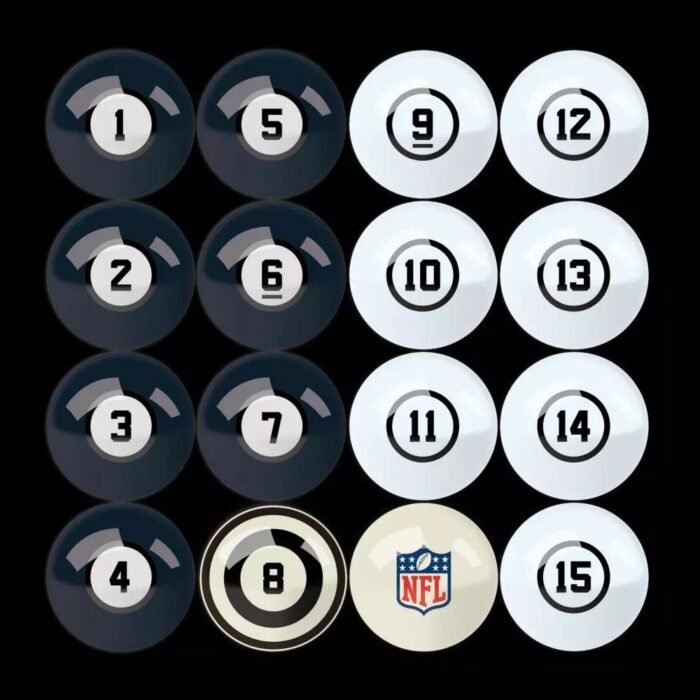 Imperial Chicago Bears Billiard Balls with Numbers - Image 4