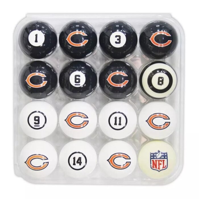 Imperial Chicago Bears Billiard Balls with Numbers - Image 5