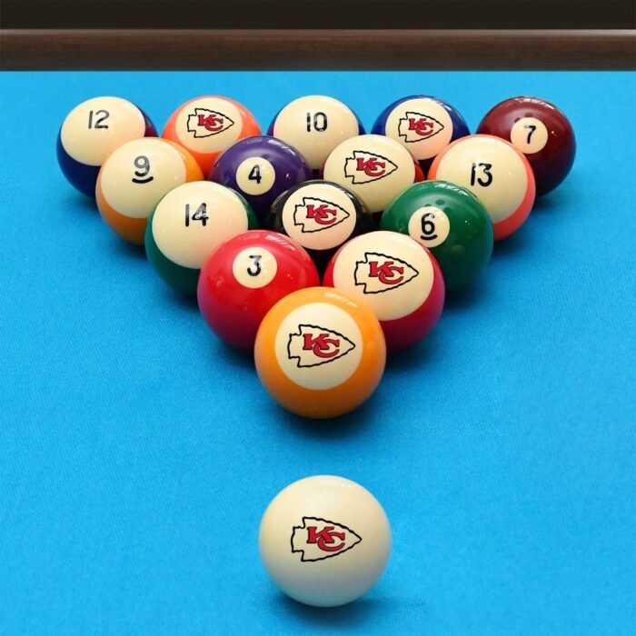 Imperial Kansas City Chiefs Billiard Balls with Numbers - Image 2