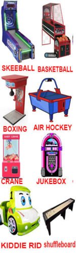 Skee-Ball, Claw Machines, Shuffleboard, Boxing Games, Air Hockey, Basketball, Kiddie Rides & Coin Pushers for Sale – Starting at $1,280 - Image 2