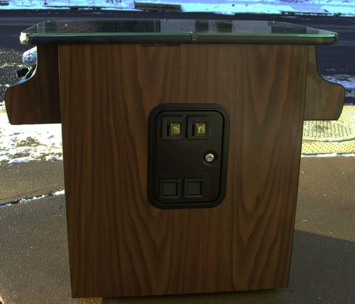 MS PACMAN COCKTAIL ARCADE IN WALNUT , PLAYS MS PACMAN AND GALAGA TOO-FREE SHIPPING- 1 YEAR PARTS WARRANTY - Image 3