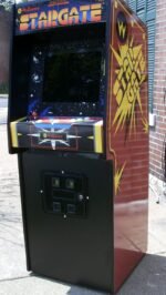 STARGATE ARCADE VIDEO GAME MACHINE WITH LOTS OF NEW PARTS- EXTRA SHARP-HEAVY DUTY, COIN OPERATED, COMMERCIAL GRADE WITH FREE PLAY OPTION