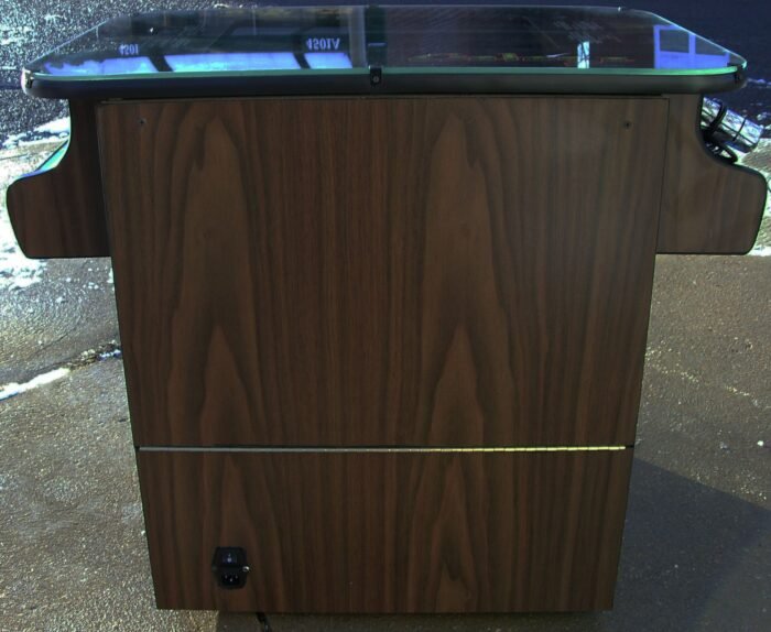 MS PACMAN COCKTAIL ARCADE IN WALNUT , PLAYS MS PACMAN AND GALAGA TOO-FREE SHIPPING- 1 YEAR PARTS WARRANTY - Image 4