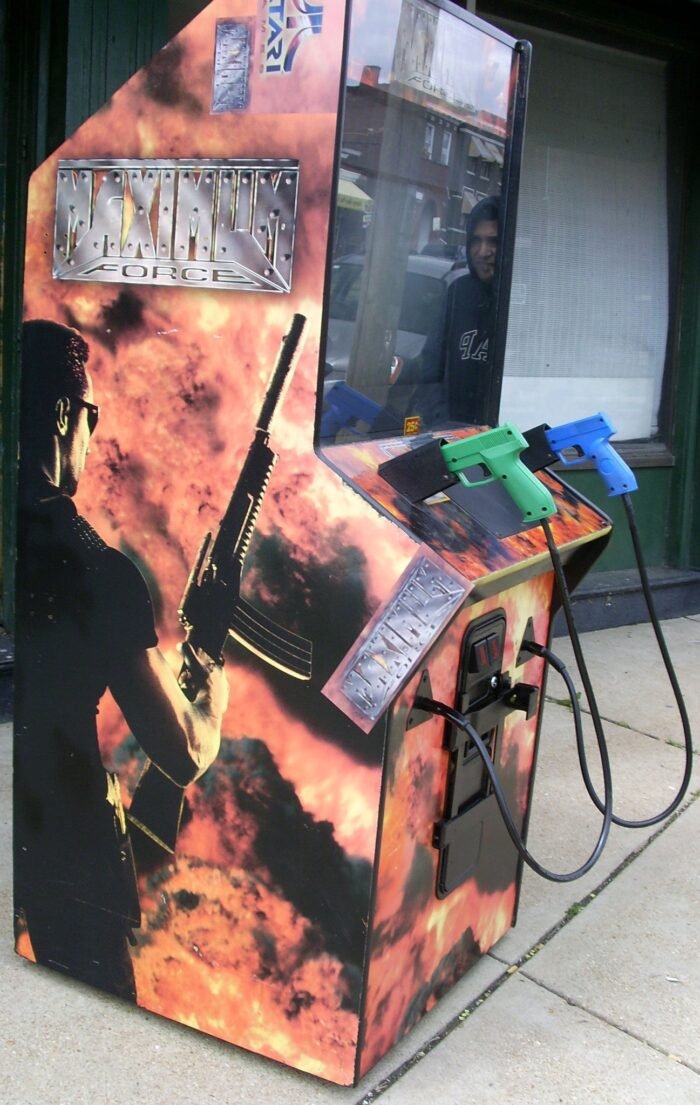 MAXIMUM FORCE GUN GAME ARCADE- EXTRA SHARPS WITH LOTS OF NEW PARTS-HEAVY DUTY, COIN OPERATED, COMMERCIAL GRADE WITH FREE PLAY OPTION - Image 2
