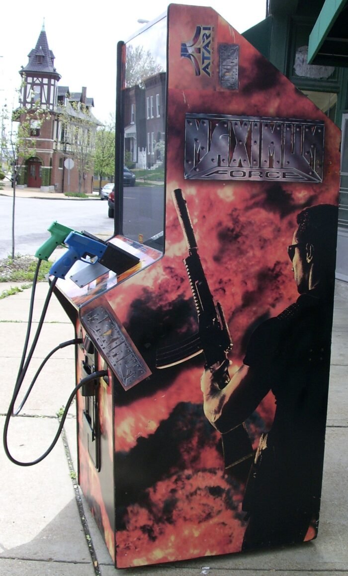 MAXIMUM FORCE GUN GAME ARCADE- EXTRA SHARPS WITH LOTS OF NEW PARTS-HEAVY DUTY, COIN OPERATED, COMMERCIAL GRADE WITH FREE PLAY OPTION - Image 4