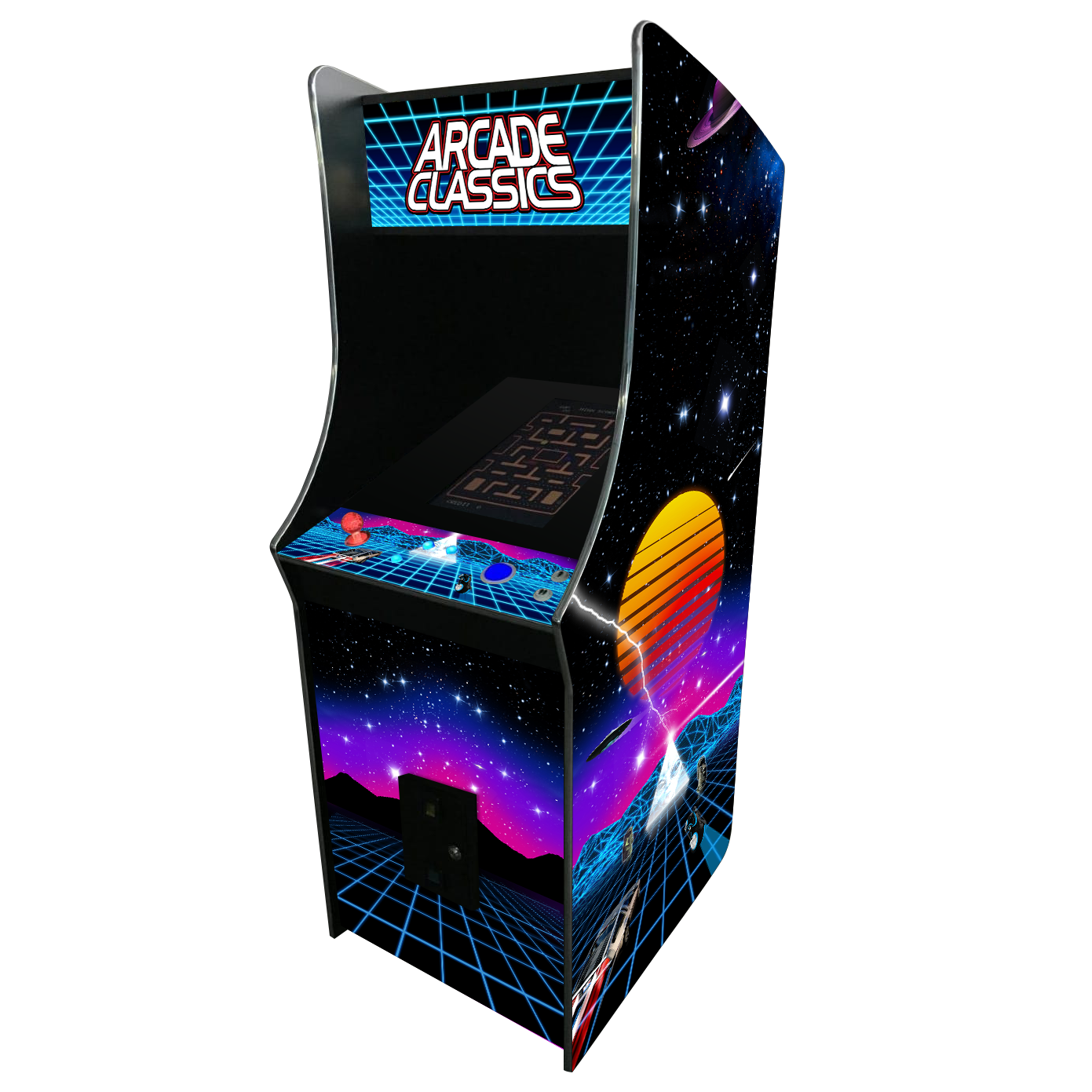 Pac-ManStyleArcadeCabinetMulticade1 Pac-Man Style Arcade Cabinet Multicade - Image 1