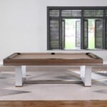 Playcraft Barcelona 8' Slate Pool Table in Walnut Gray on Silver Finish