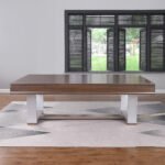 Playcraft Barcelona 8' Slate Pool Table in Walnut Gray on Silver Finish - Image 2