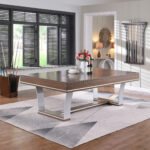 Playcraft Barcelona 8' Slate Pool Table in Walnut Gray on Silver Finish - Image 4