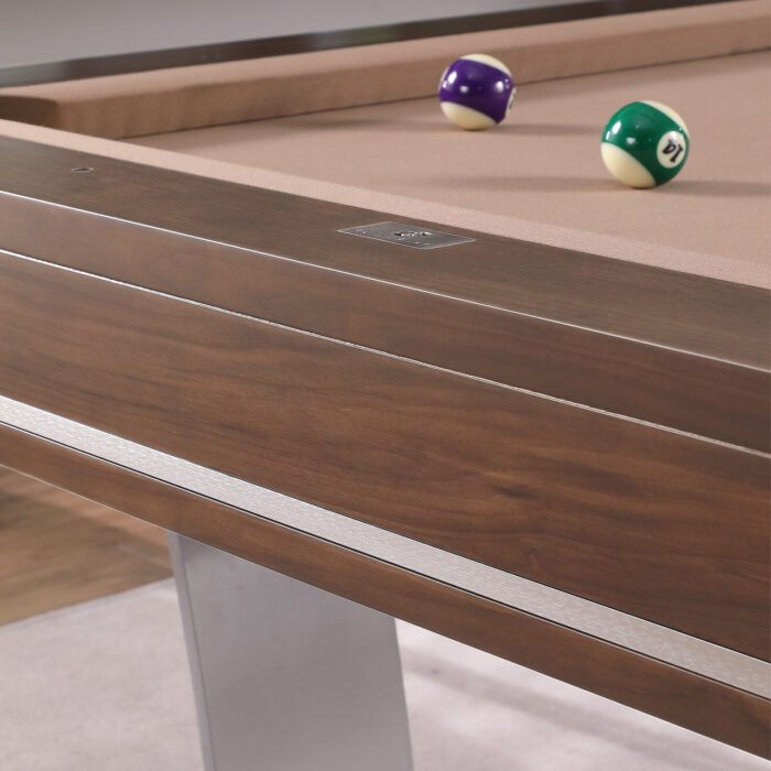 Playcraft Barcelona 8' Slate Pool Table in Walnut Gray on Silver Finish - Image 6